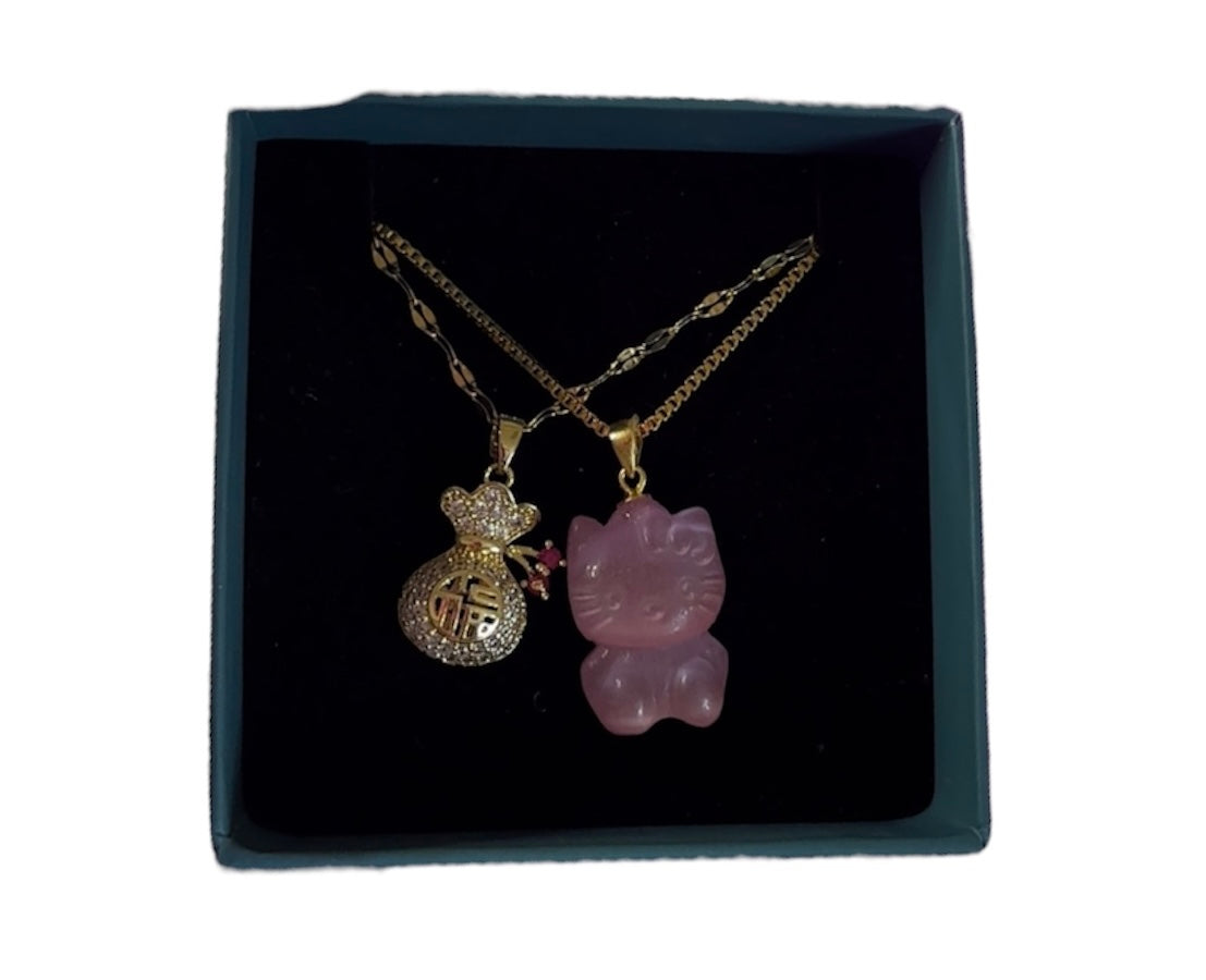 Pink kitty set