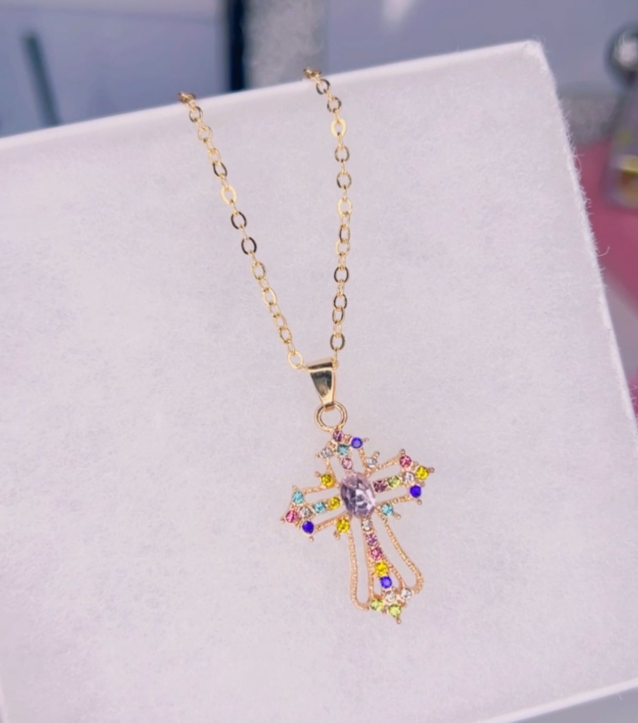 Sina cross necklace